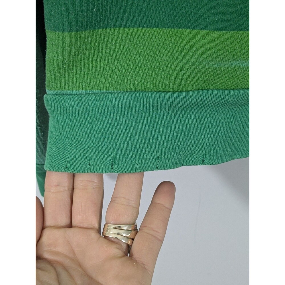 Aviator Nation 4 Stripe Zip Up Hoodie Kelly Green Sz M * Fits Like S Distressed - Picture 13 of 14
